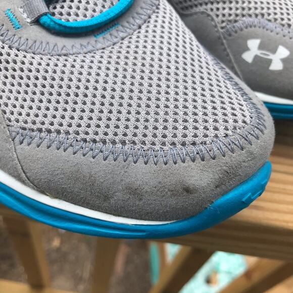 Under Armour 4D Foam Blue Gray Athletic Sneakers - Picture 2 of 7